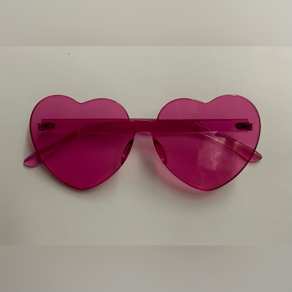 New Red & Pink Novelty Glasses Heart Shaped Pink Women's - Picture 16 of 16